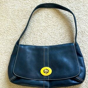 Coach - Black Leather Hangbag